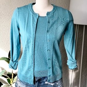 Teal Cardi Set